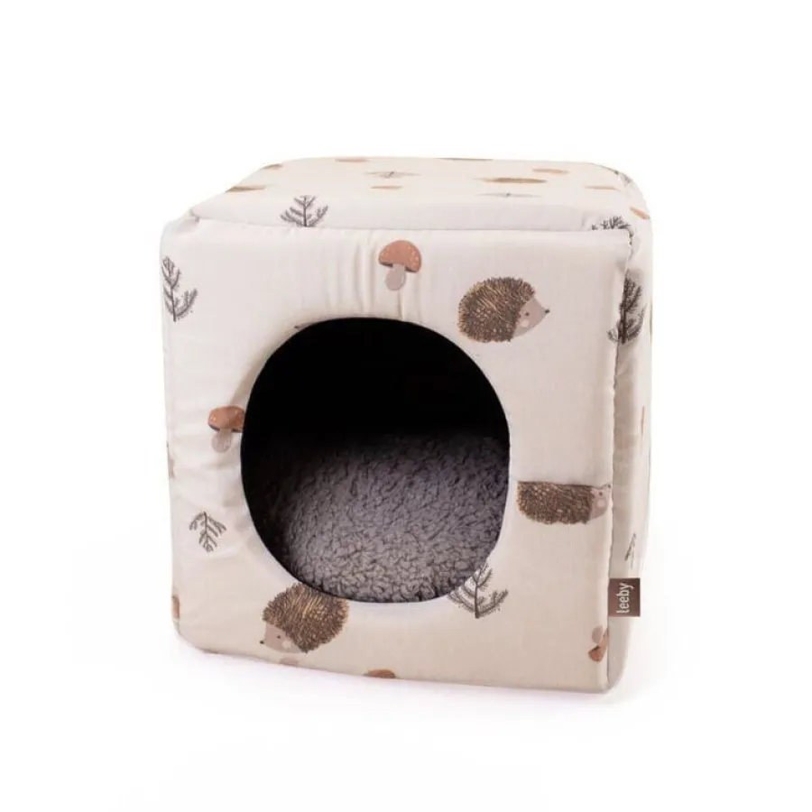 Leeby Cama Cueva Estampado de Erizos para gatos Best