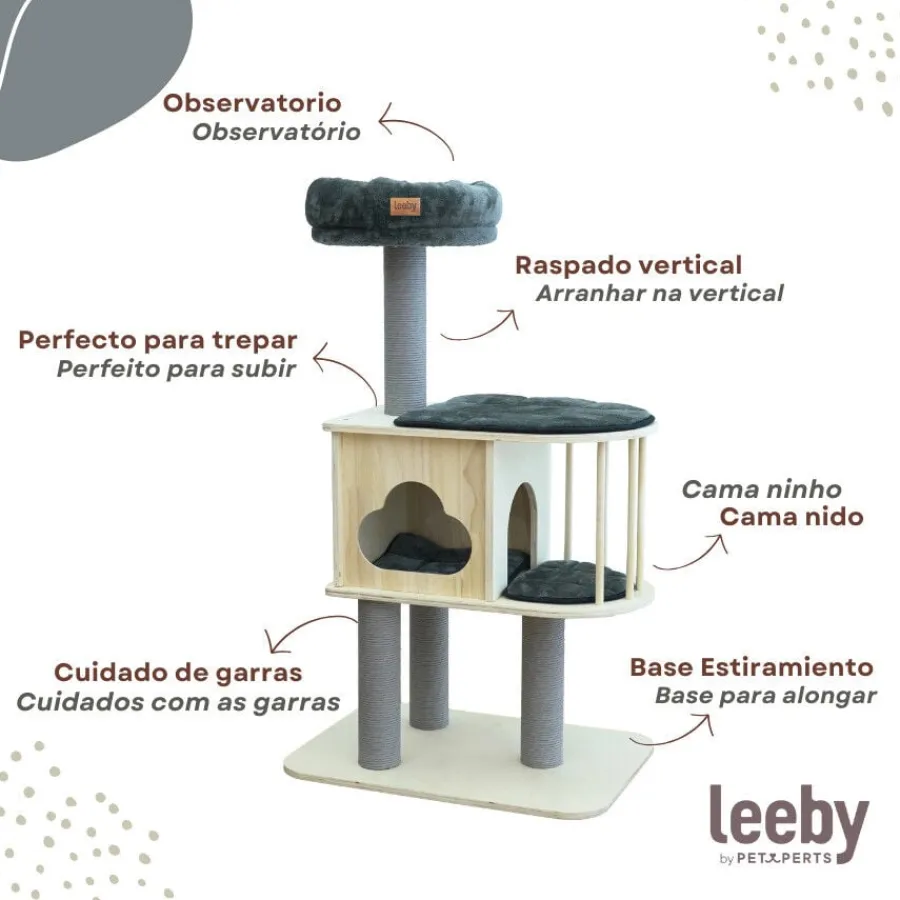 Leeby Cloud Collection torre rascador con cama nido para gatos Discount