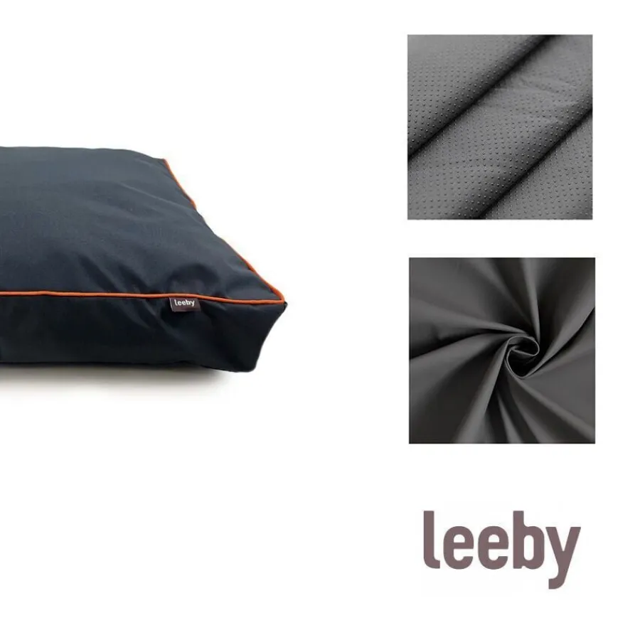 Leeby Colchón waterproof Antipelo gris para perros New