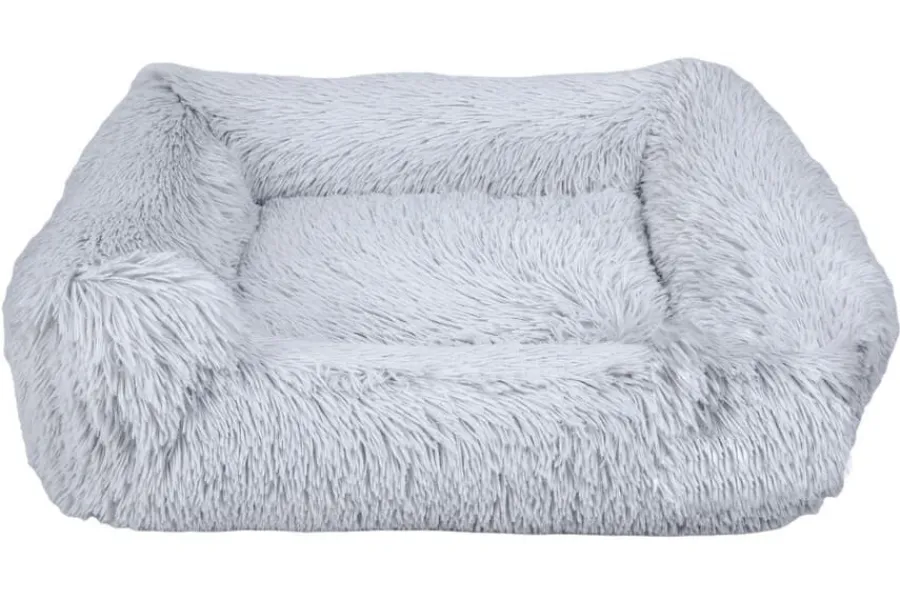 Leeby Cuna Antiestrés Desenfundable Gris para perros New