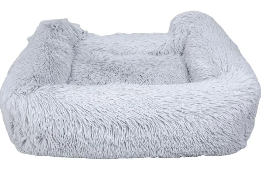 Leeby Cuna Antiestrés Desenfundable Gris para perros New