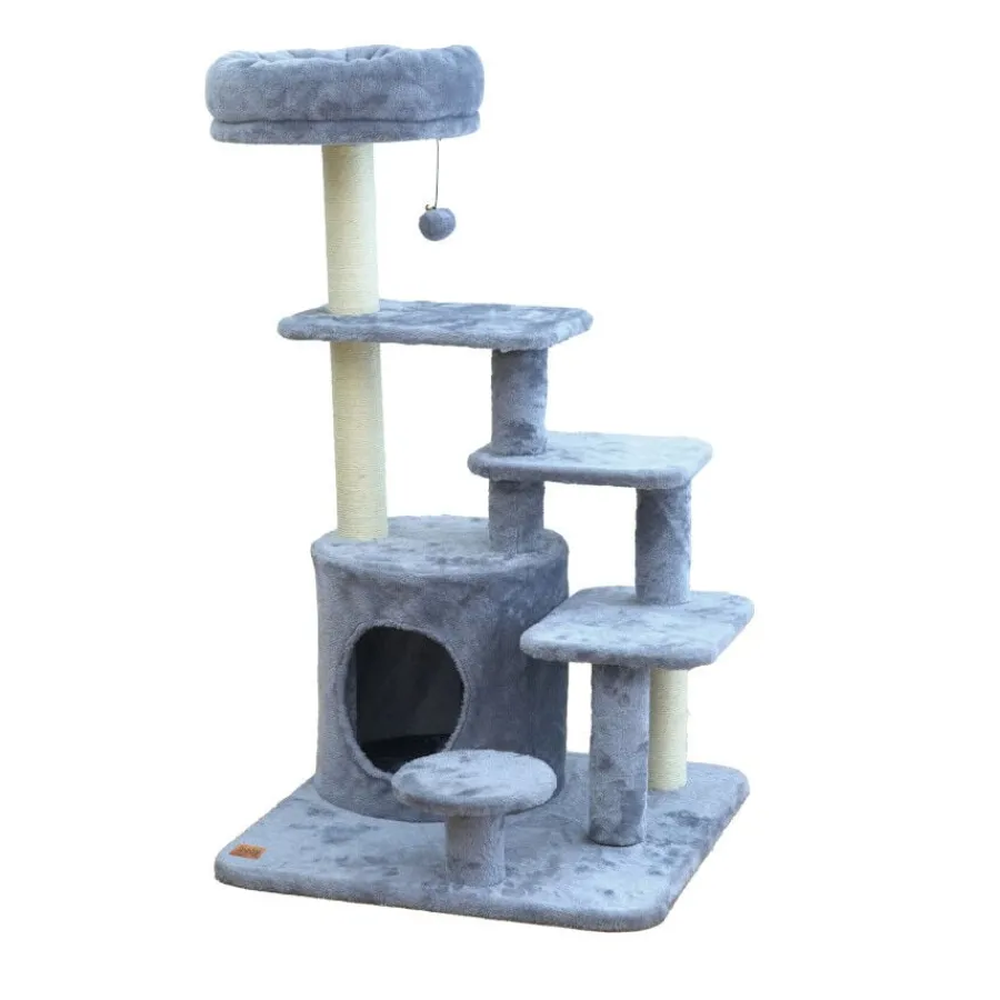 Leeby Eduardo torre rascador multiplataforma con cama nido y juguete para gatos Outlet