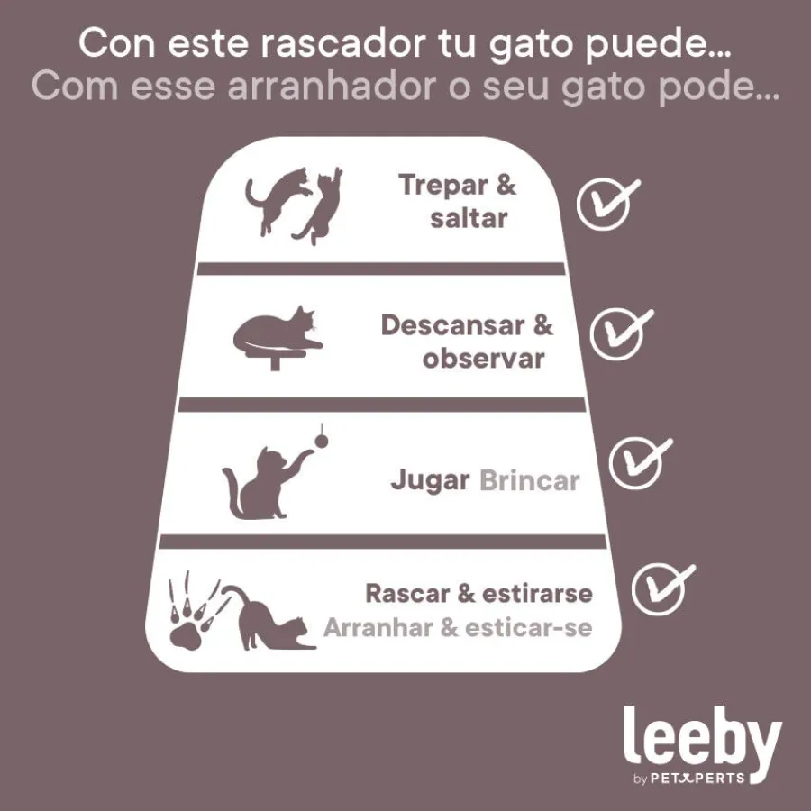 Leeby Kenzo árbol rascador con cama para gatos Sale