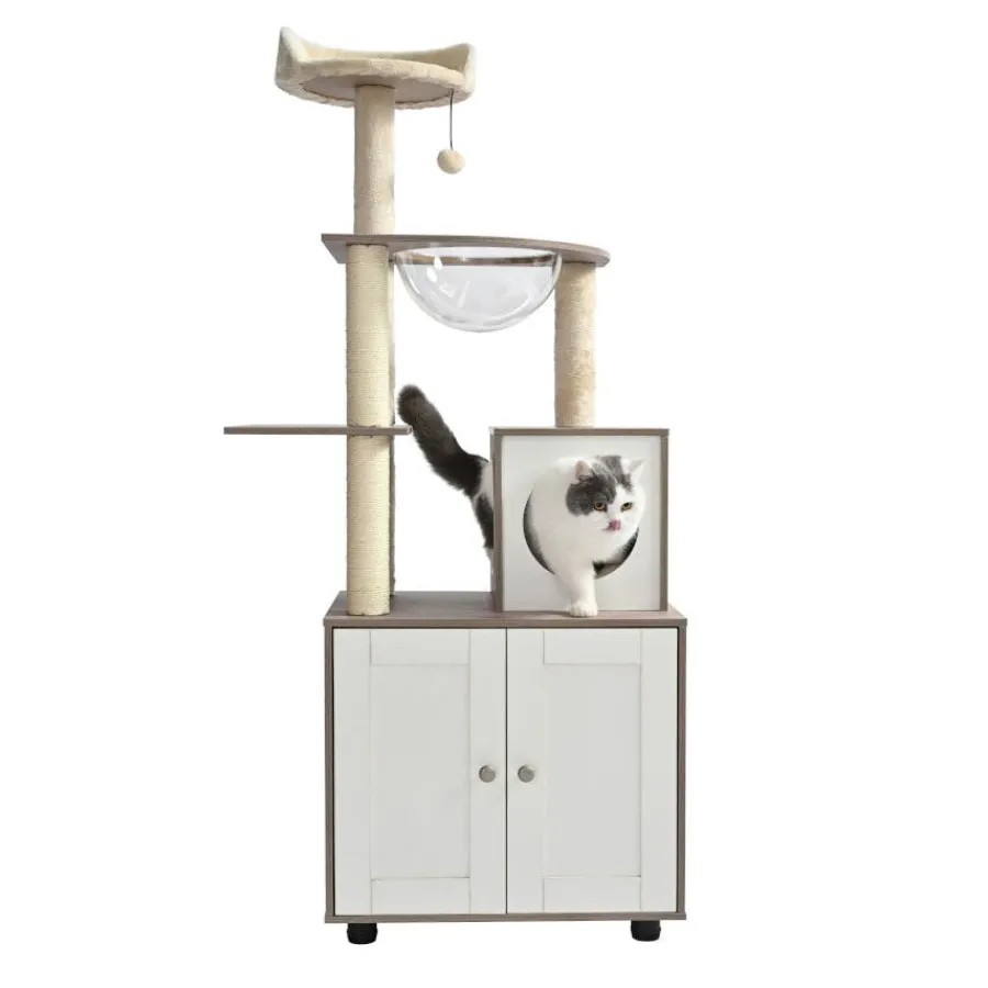 Leeby Luna árbol rascador con mueble para gatos Online