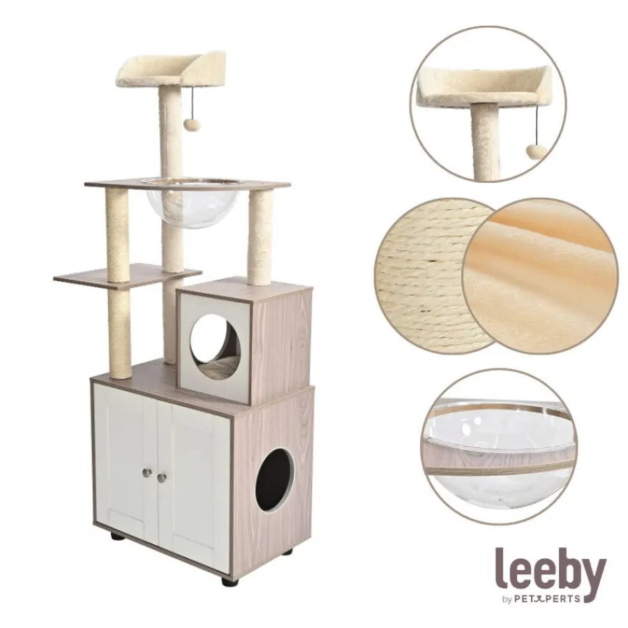 Leeby Luna árbol rascador con mueble para gatos Online