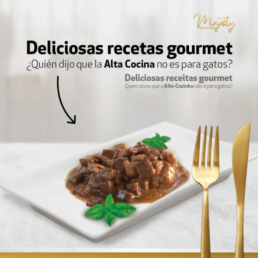 Majesty Adult Bocaditos de Pavo en Salsa lata para gatos