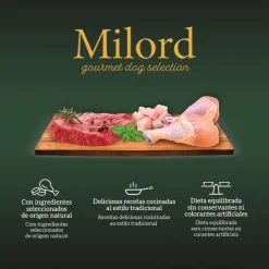 Milord Adult Buey en Paté tarrina para perros Best