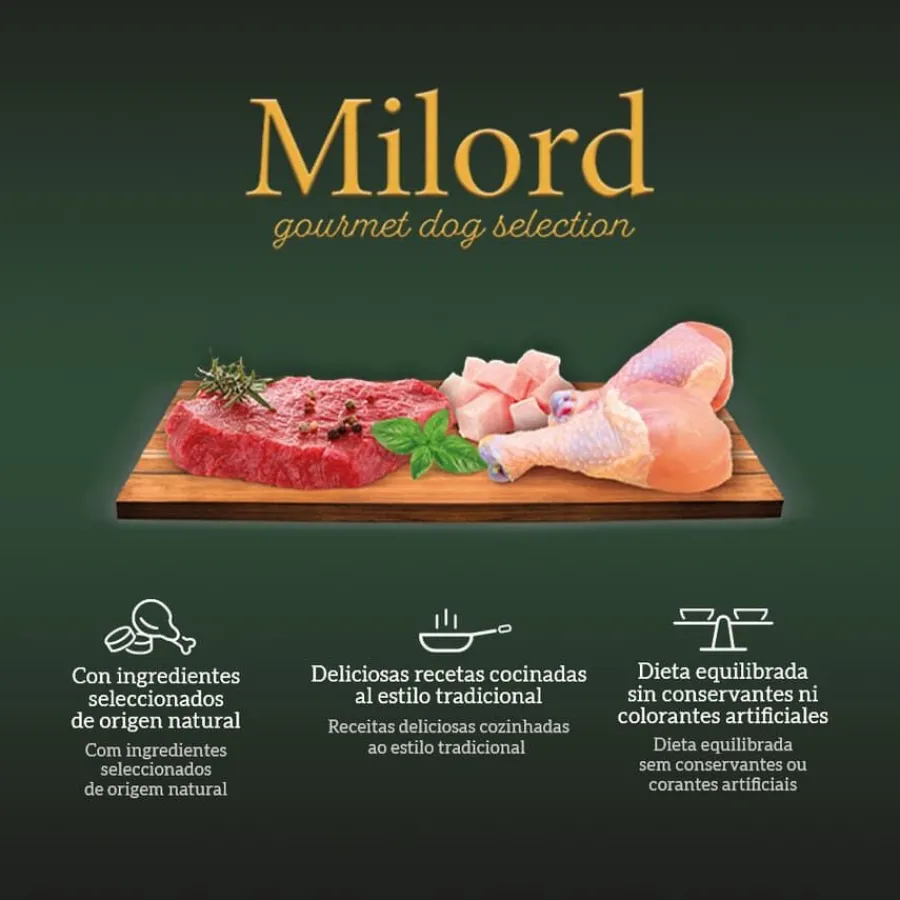 Milord Adult Pollo en Gelatina tarrina para perros
