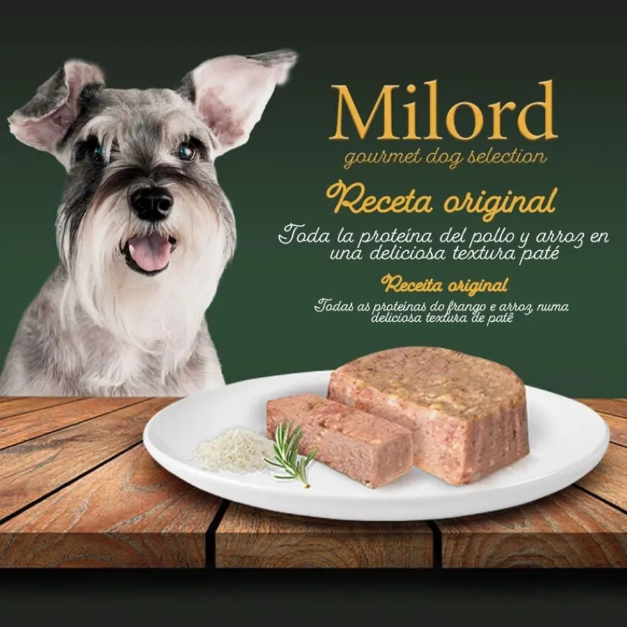 Milord Senior Pollo y Arroz en paté tarrina para perros Online