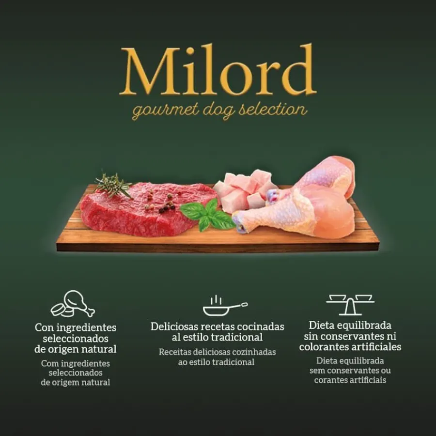 Milord Senior Pollo y Arroz en paté tarrina para perros Online