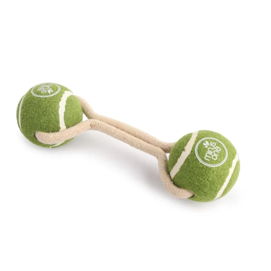 Minus One Tennis Ball Rope Double Meadow pelota para perros