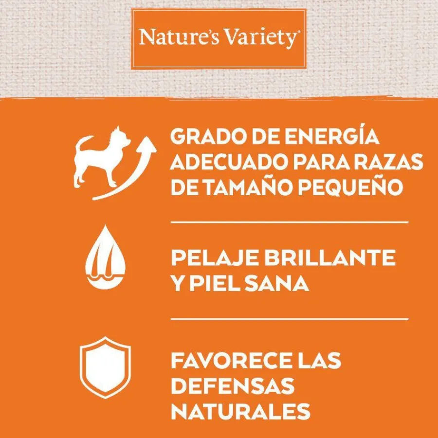 Nature's Variety No Grain Adult Mini Salmón pienso para perros Outlet
