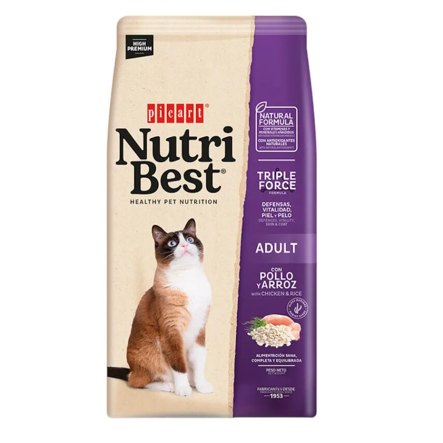 NutriBest Adult Pollo y Arroz pienso para gatos Hot