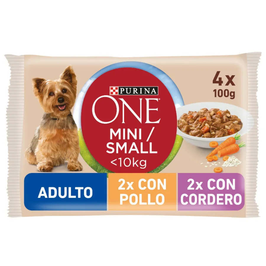 Purina One One Adult Mini Small Pollo y Cordero en Salsa sobre para perros Discount