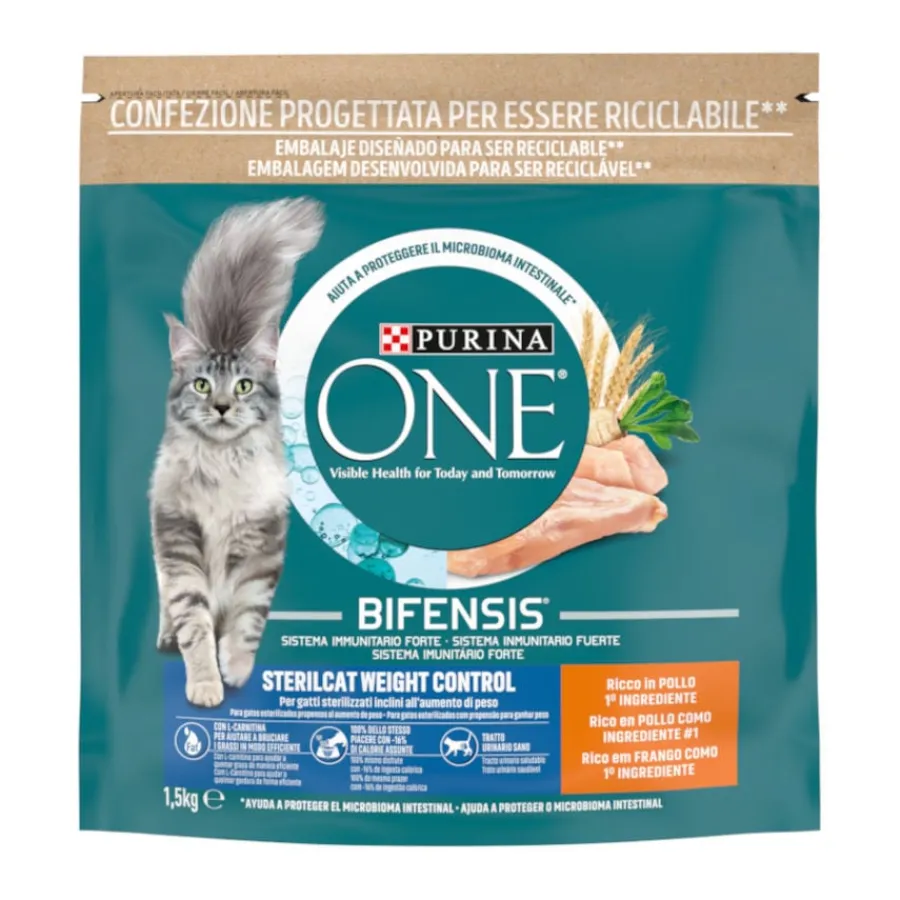 Purina One One Bifensis Esterilizado Control de Peso Pollo pienso para gatos