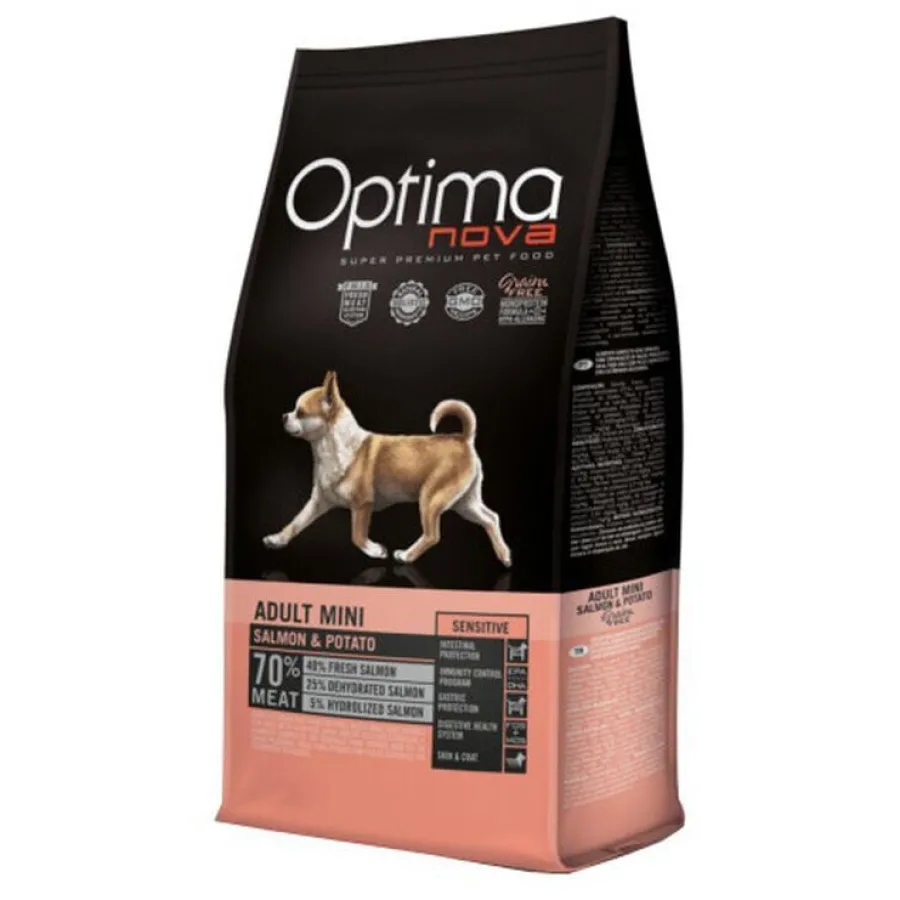 Optimanova Optima Nova Adult Mini Salmón pienso para perros Clearance
