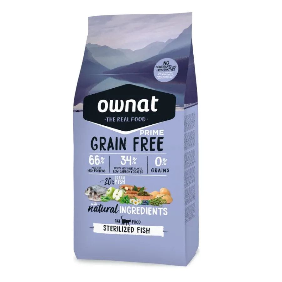 Ownat Prime Grain Free Esterilizado Pescado pienso para gatos Outlet
