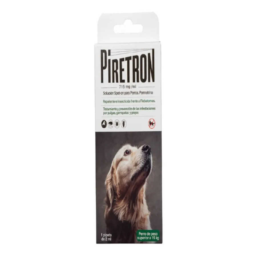 Piretron Spot On 2 ml Pipeta Antiparasitaria para perros New