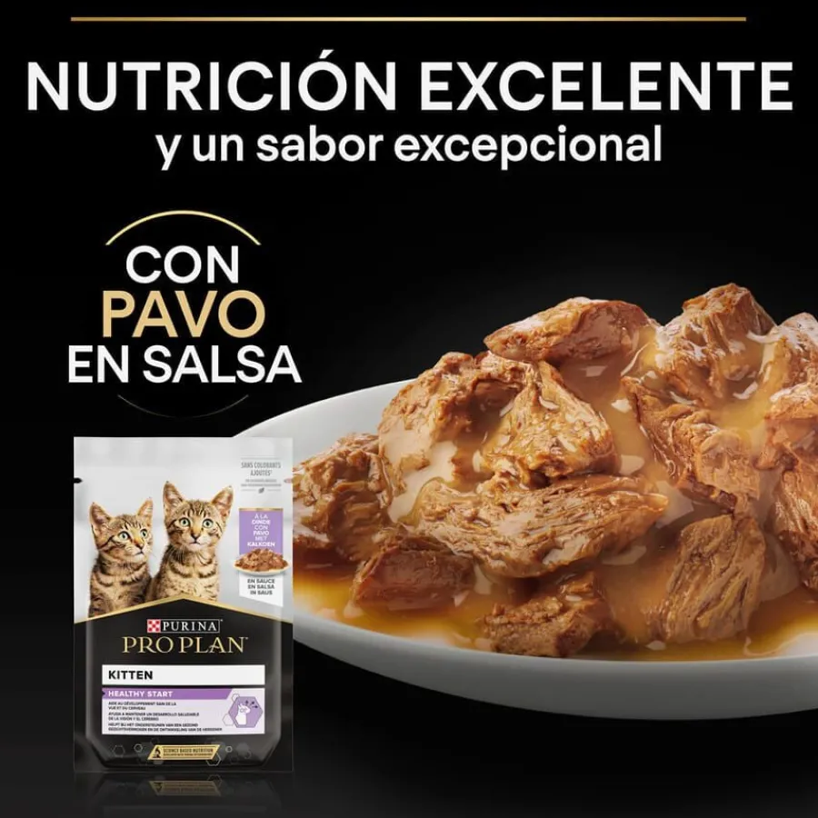 Pro Plan NutriSavour Feline Kitten Pavo en salsa sobre para gatitos Clearance
