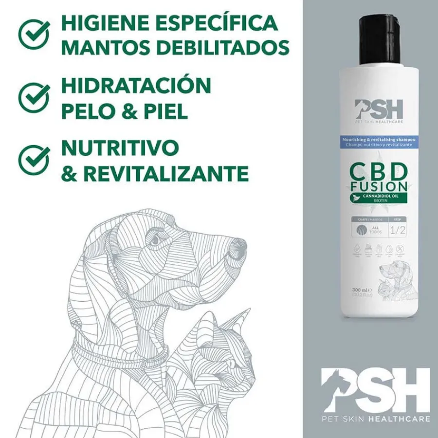 PSH CBD Fusion Champú para perros y gatos New