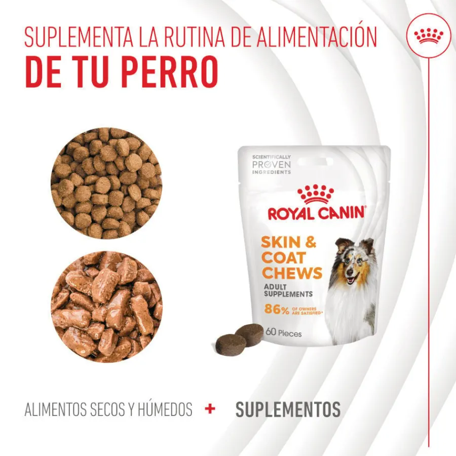 Royal Canin Skin & Coat Chews Adult Suplemento nutricional para perros Outlet