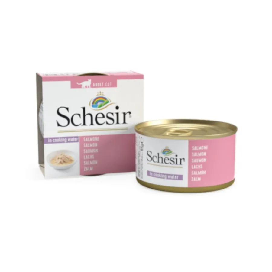 Schesir Adult salmón lata para gatos Discount