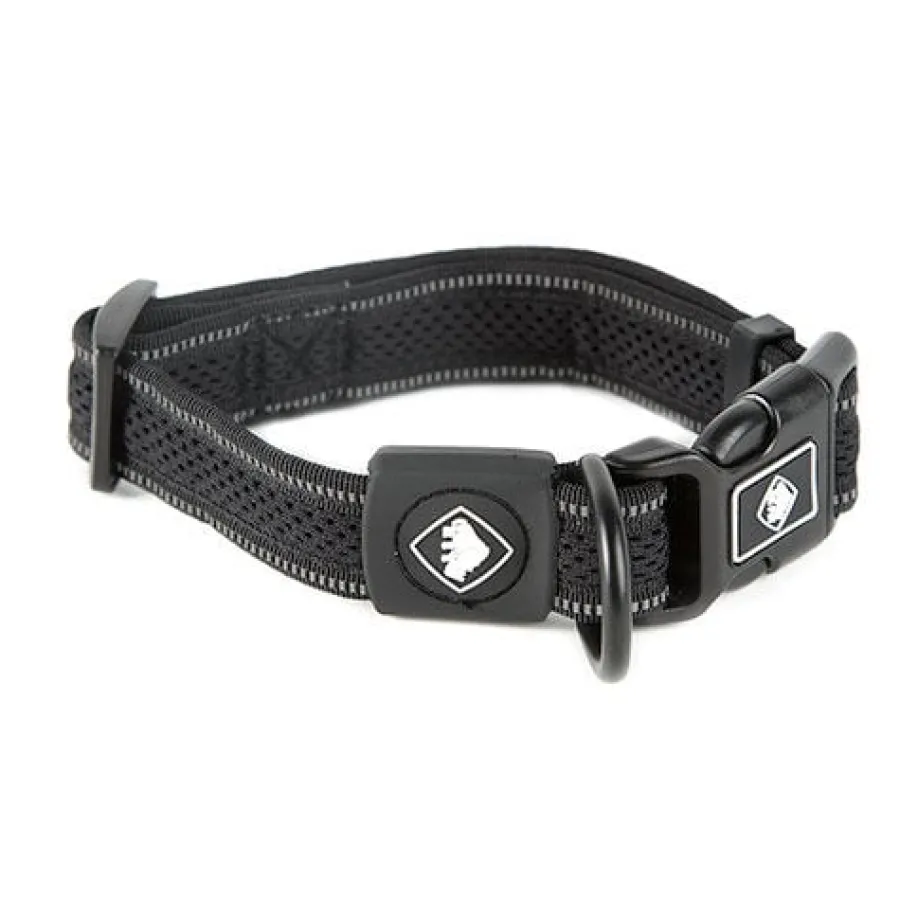 TK-Pet Reflective Comfort Collar Negro para perros New