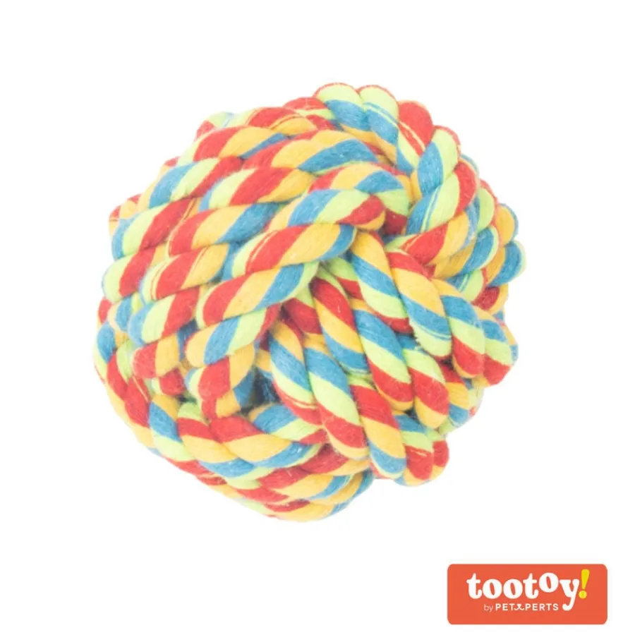 Tootoy! Pull Rope Ball Multicolor pelota de cuerda para perro Hot