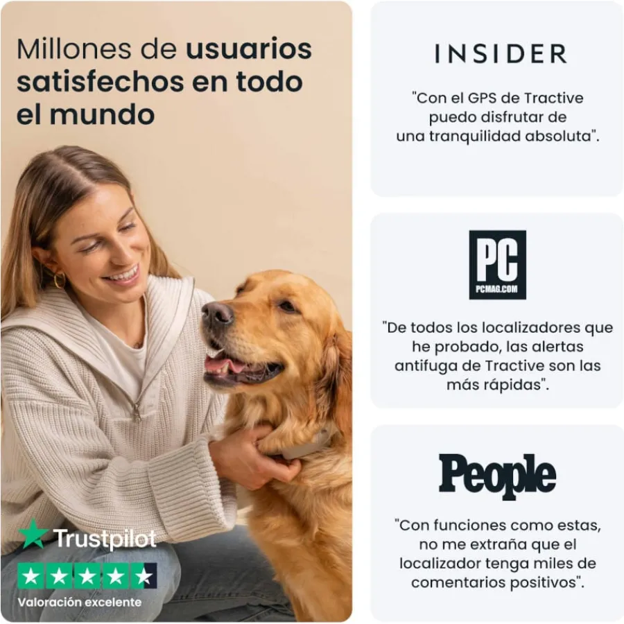 Tractive GPS Dog 6 Marrón Rastreador para perros Hot