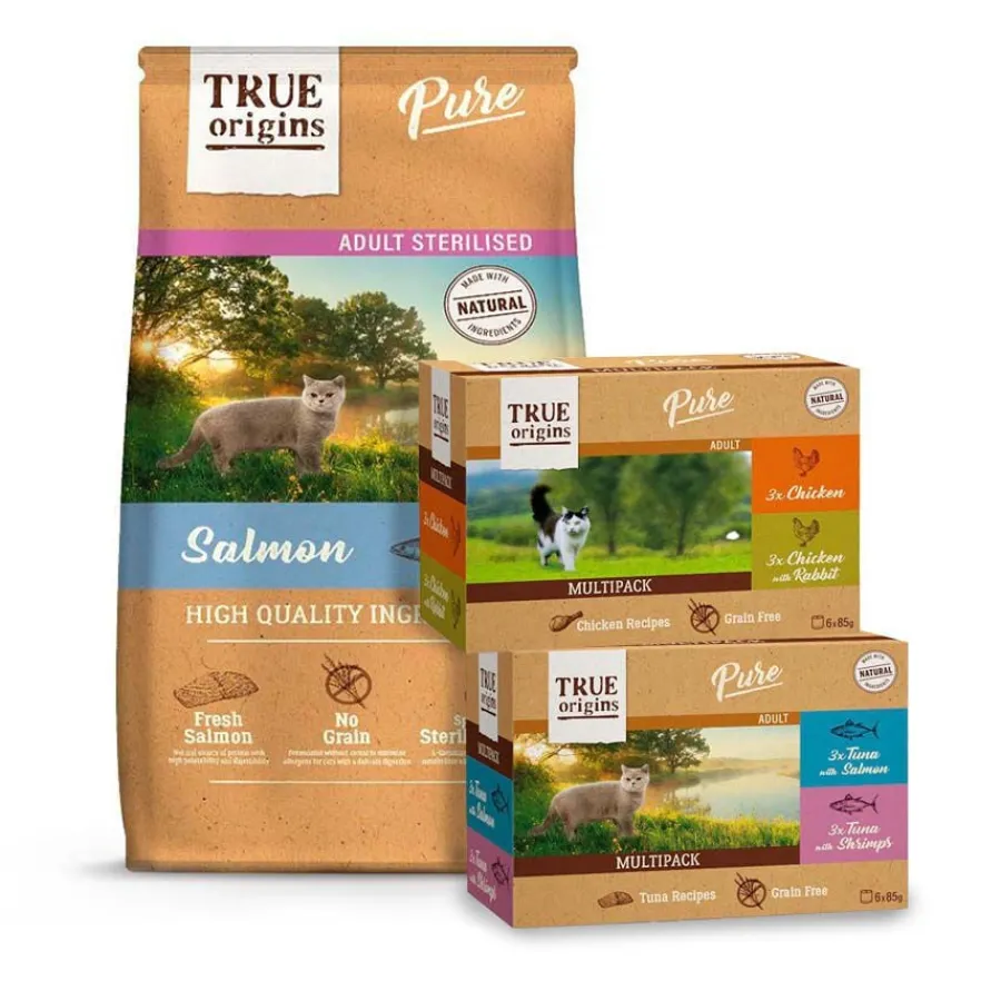 True Origins Pack Pure Esterilizado - pienso y comida húmeda para gato
