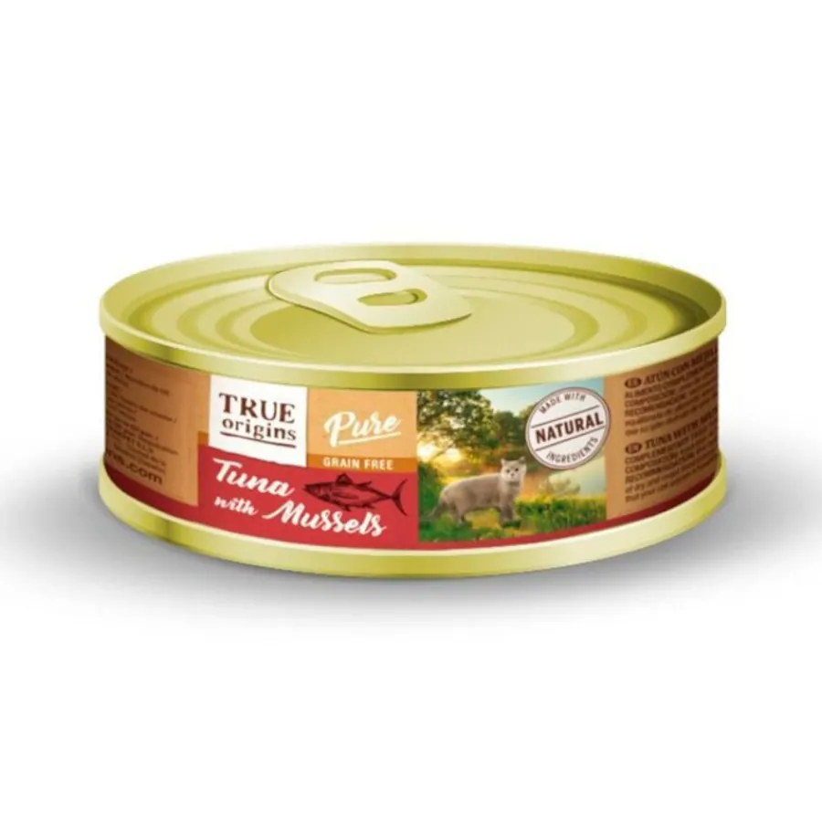 True Origins Pure Adult Atún y Mejillones lata para gatos Online