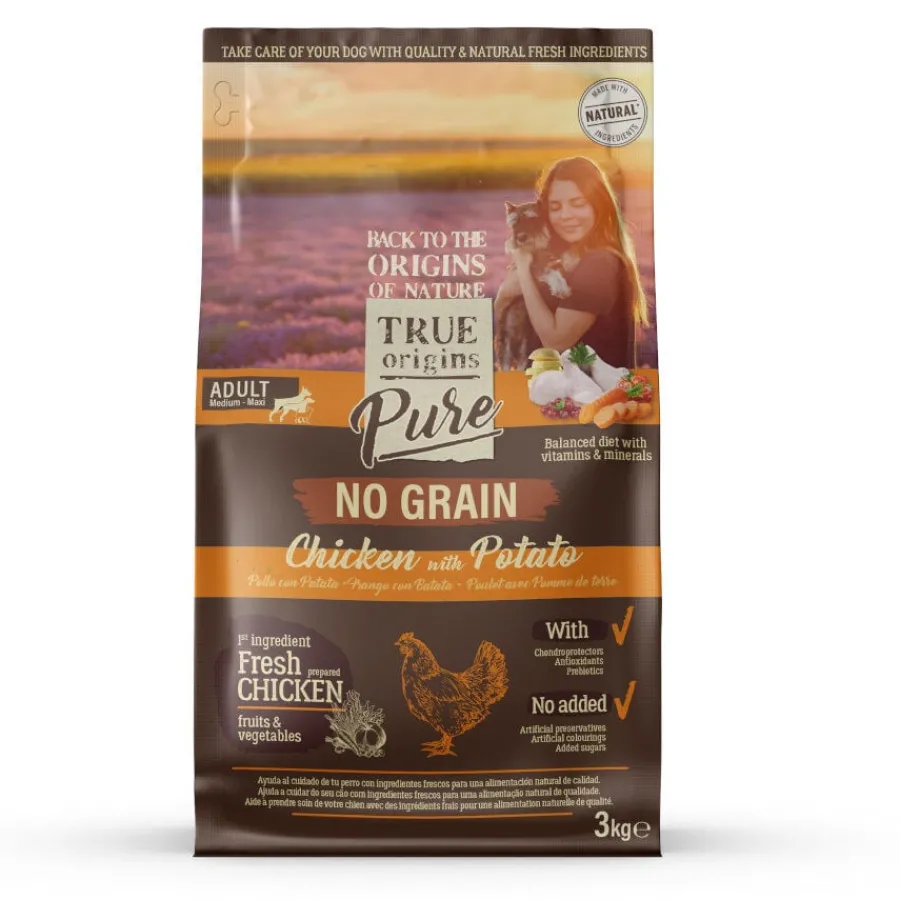 True Origins Pure Adult Pollo No Grain pienso para perros Clearance