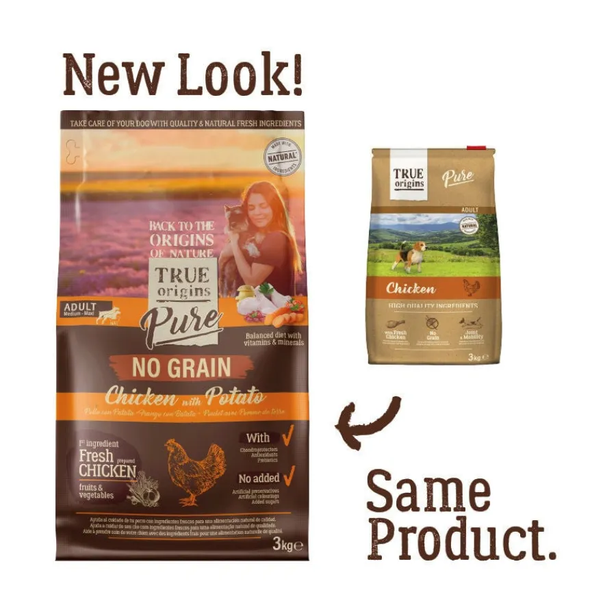 True Origins Pure Adult Pollo No Grain pienso para perros Clearance