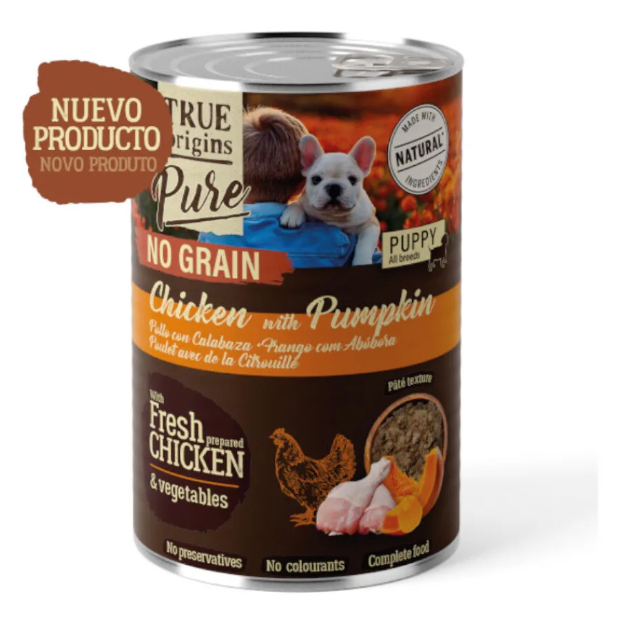 True Origins Pure Pollo lata para cachorros Hot