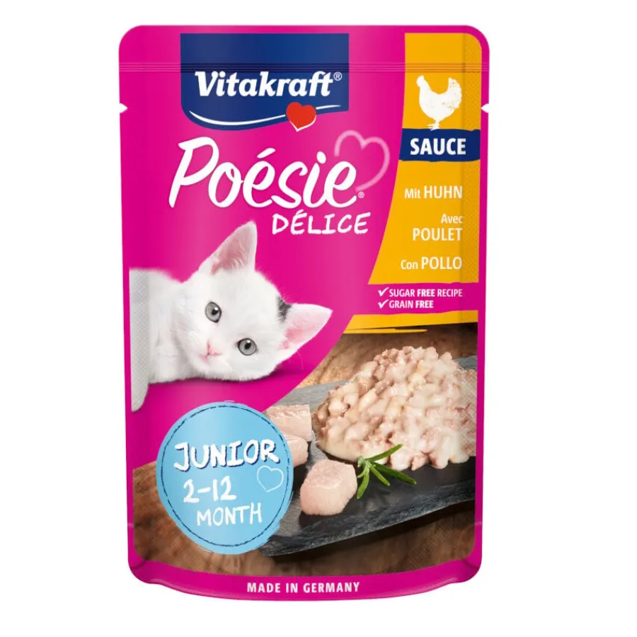 Vitakraft Poésie Junior Filete de Pollo sobre en salsa para gatos Hot