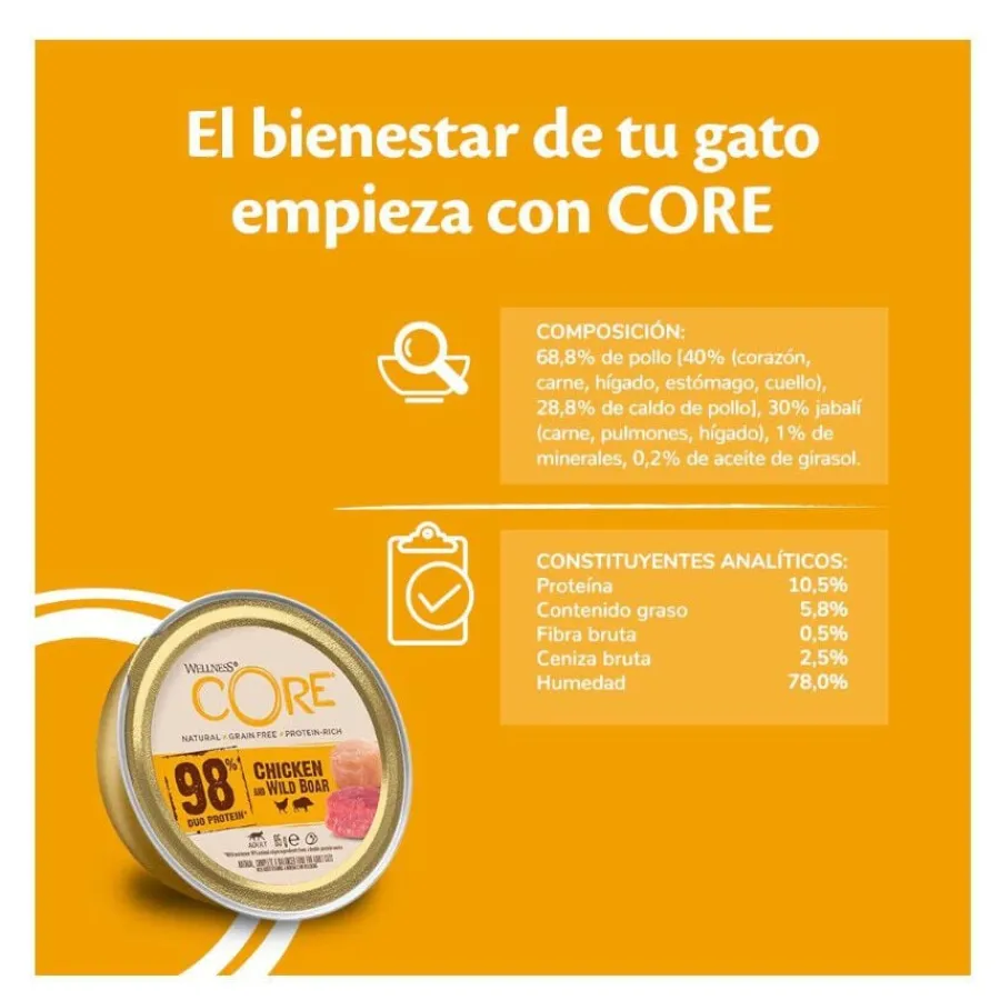 Wellness Core Adult Single Protein Ternera tarrina para gatos Best