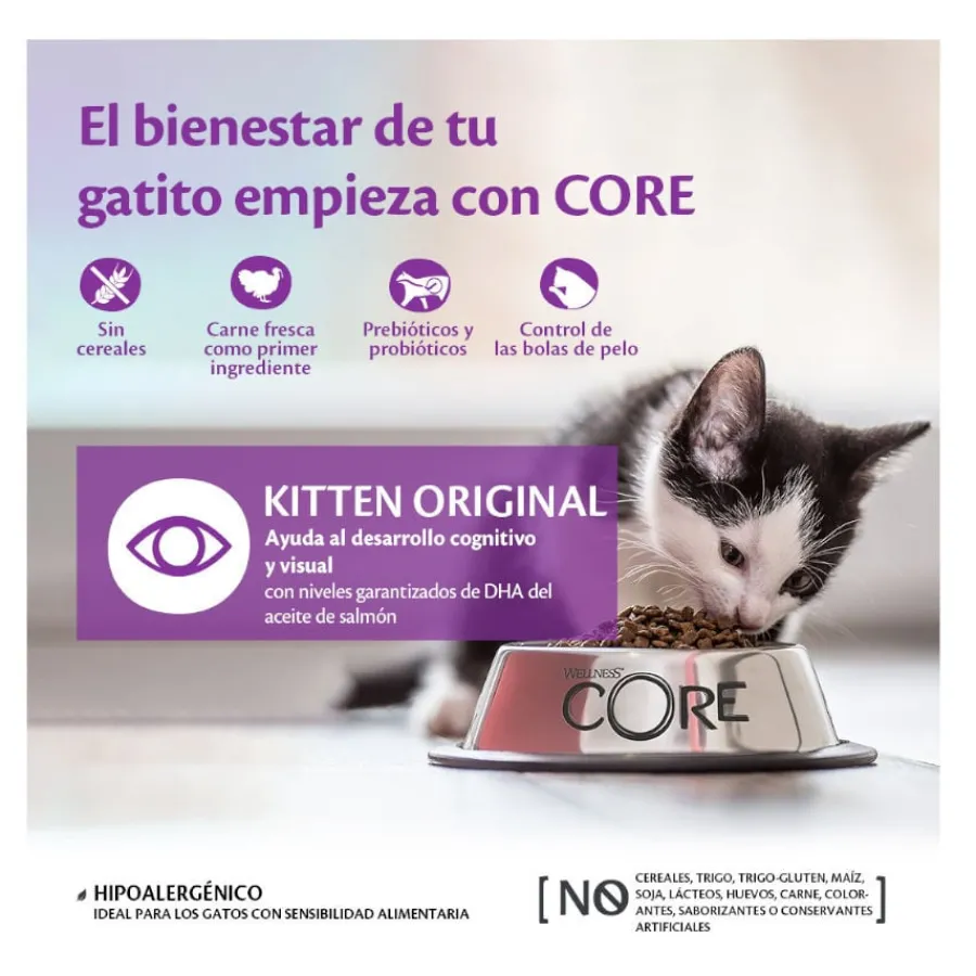 Wellness Core Kitten Pavo y Pollo pienso para gatos New