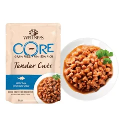 Wellness Core Tender Cuts atún sobre en salsa para gatos Clearance