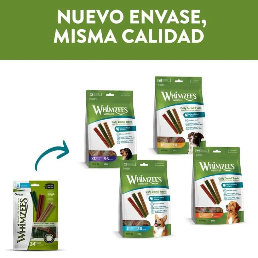 Whimzees Snacks Dentales Stix para perros de razas medianas Outlet