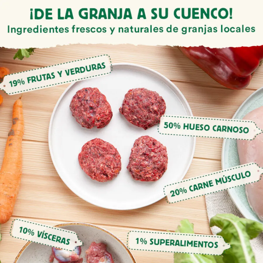 Wild Balance Menú Barf pavo con verduras comida congelada para perros Outlet